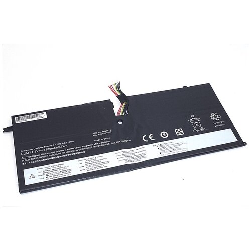 фото Аккумуляторная батарея для ноутбука lenovo thinkpad x1 (45n1070-4s1p) 14.8v 3200mah oem черная