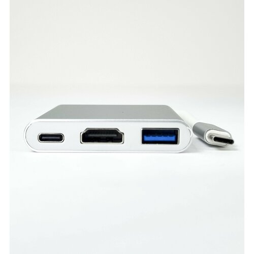 Хаб Type-C на USB 3.0 + HDMI + PD переходник для Macbook Pro Air с возможностью вывода на экран и зарядкой адаптер хаб type c на usb 3 0 hdmi pd hoco hb14 переходник для macbook pro air с возможностью вывода на экран и зарядкой адаптер