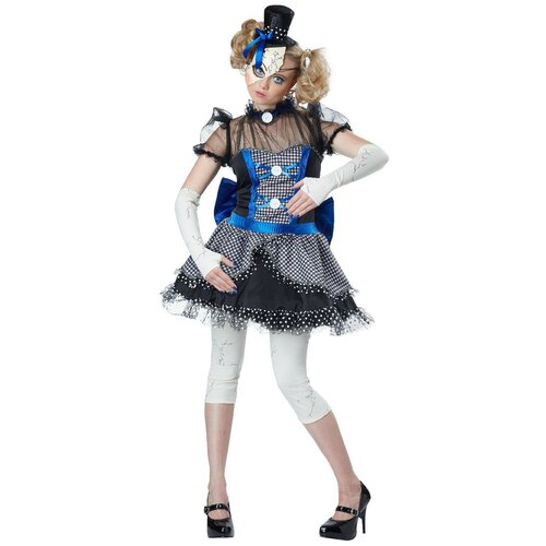 фото Костюм разбитая кукла взрослый california costumes s (42-44) (платье, перчатки, леггинсы, маска, шляпа)