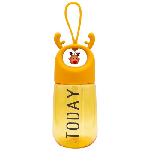 бутылка renga петелька Бутылка для воды «Олень», 480 мл, цвет оранжевый, 21х8х8 см, Atlanterra AT-BOT2-01