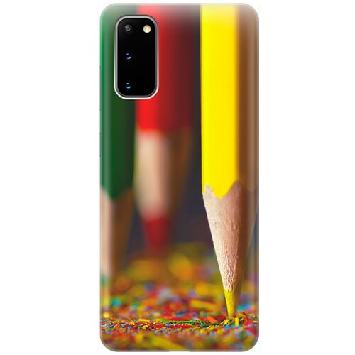 фото Ультратонкий силиконовый чехол-накладка для samsung galaxy s20 с принтом "желтый карандаш" gosso