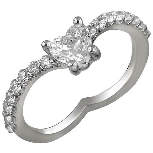 фото Эстет кольцо с 17 фианитами из серебра 01к1512147, размер 17.5