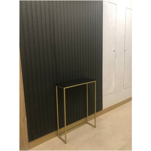Консольный столик 60 см, золото/черный