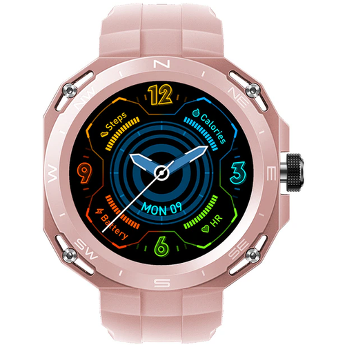 Умные часы Contemporary для мужчин - Contemporary Cyber Smart Watch, дисплей 1,39 дюйма для iOS и Android - WinStreak, Черный