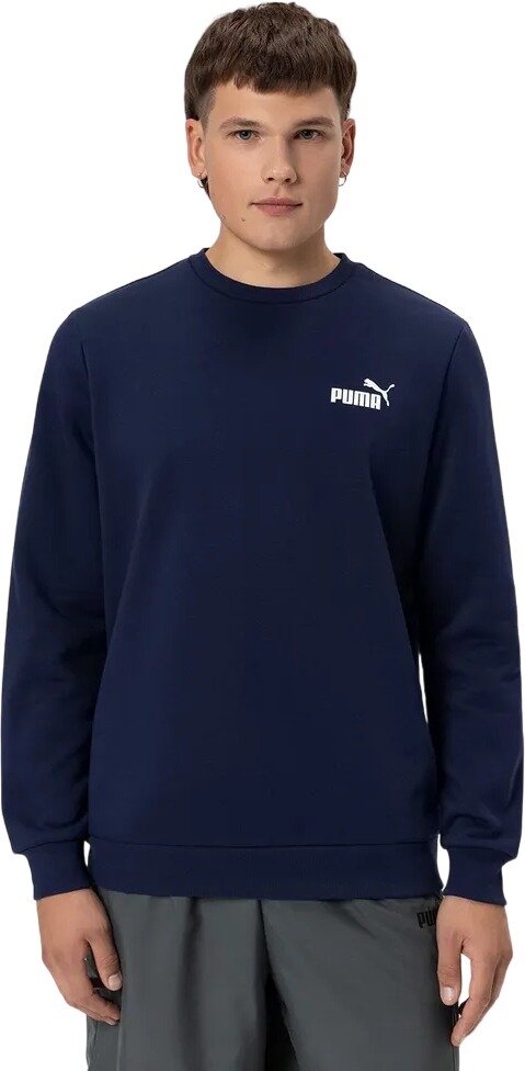 Свитшот спортивный PUMA Small Logo Crew, размер 50, , синий — фото 1