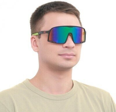 фото Очки спортивные "Мастер К", uv 400, ширина 14.1 см, дужка 13.4 см, линза 7.2 х 5.3 см