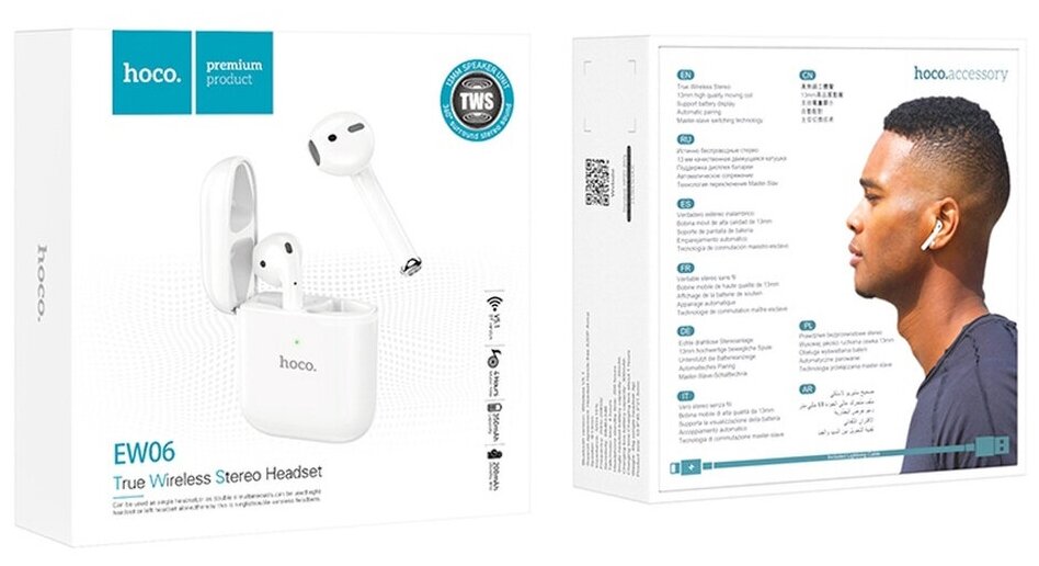 Наушники HOCO EW06 True wireless BT белый