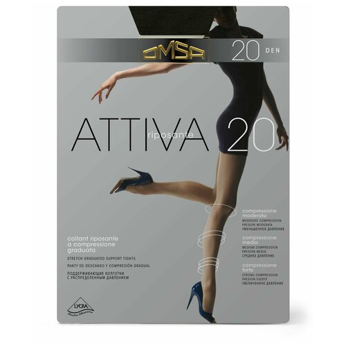 Омса (Omsa). Колготки Attiva 20 nero 3