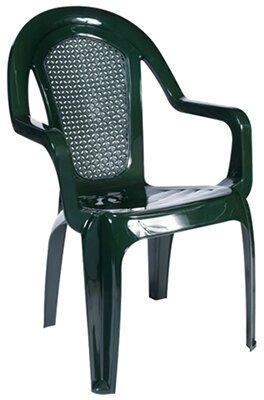 Кресло пластмассовое "Стар" 58х62х89см, зеленый (Россия) - фотография № 3