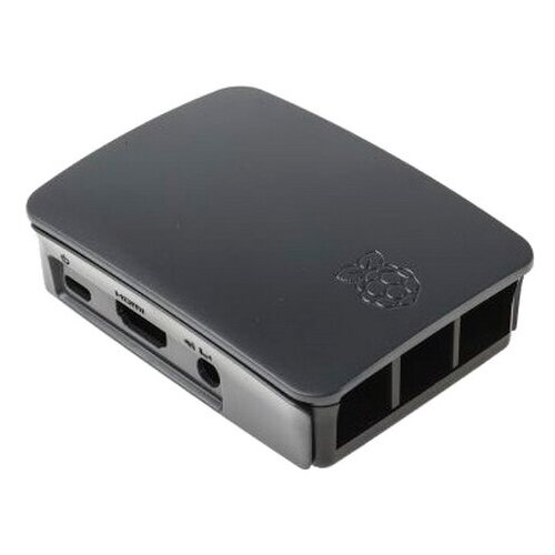 Корпус Raspberry Pi Raspberry Pi 3 Model B Official Case BULK, Black/Grey, для Raspberry Pi 3 Model B/B+ (909-8138) чехол алюминиевый с охлаждением для raspberry pi 4 model b черный синий серебристый