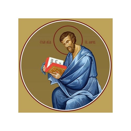 Икона на дереве ручной работы - Марк, евангелист (на Царские врата), 15x20x4,0 см, арт Ид4557