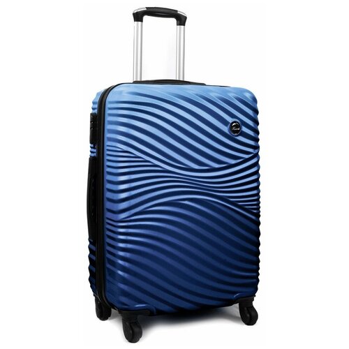 фото Чемодан средний на колёсах 64х41х25см темно-синий kaiwei