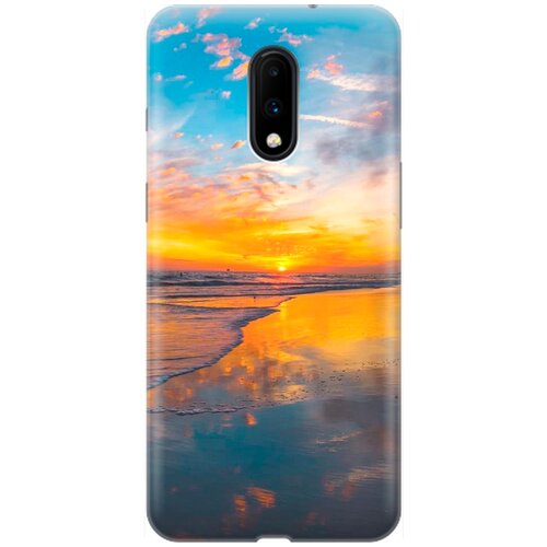 фото Re:pa накладка transparent для oneplus 7 с принтом "закат на пляже"