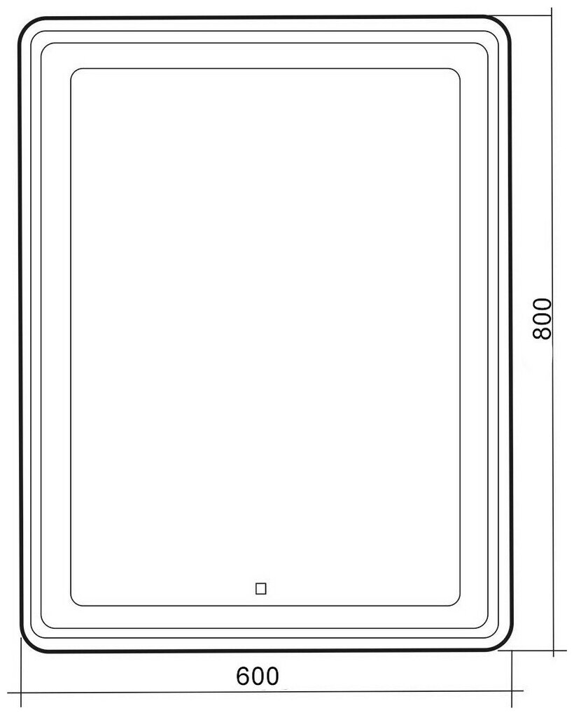 Зеркало MIXLINE "Мальта-лофт" 600*800 (ШВ) сенсорный выключатель, пластиковая рама* - фотография № 6