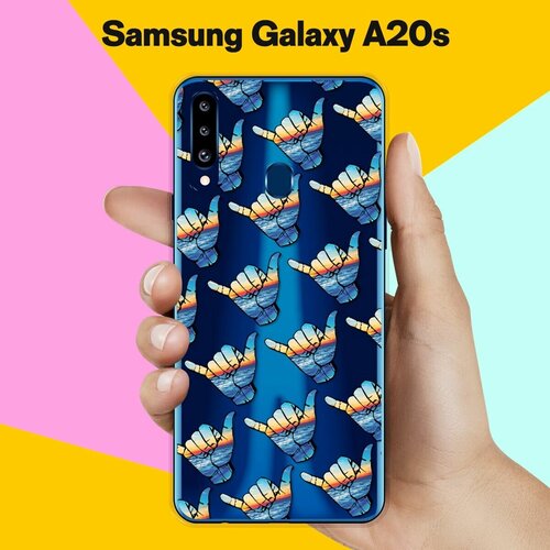 Силиконовый чехол на Samsung Galaxy A20s Пальцы / для Самсунг Галакси А20с силиконовый чёрный чехол для samsung galaxy a20s самсунг галакси а20с