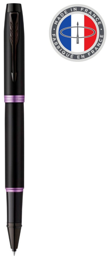 Ручка-роллер Professionals Amethyst Purple Black Trim, черная PARKER - фото №7