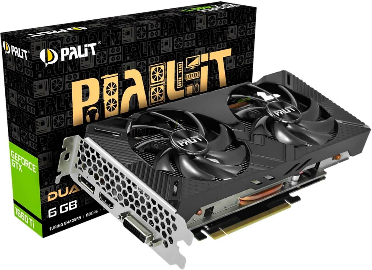Видеокарта Palit GeForce GTX 1660 Ti Dual 6GB (NE6166T018J9-1160C)