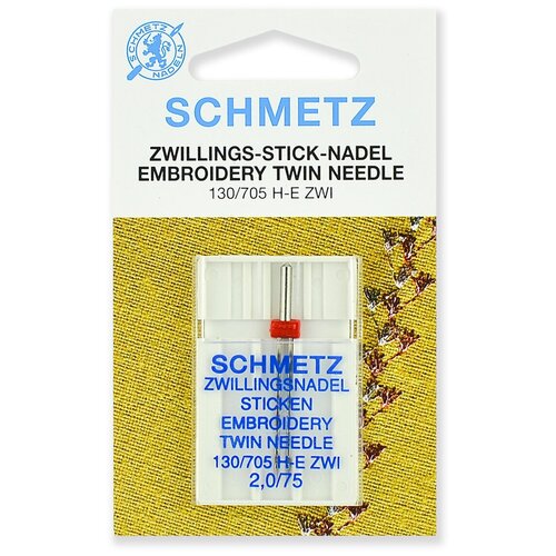 Иглы для вышивки, двойная № 75/2.0, Schmetz