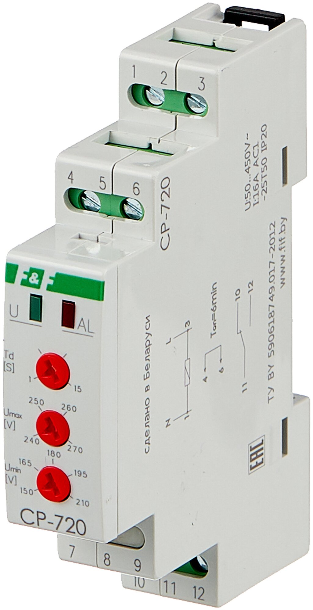 Реле контроля напряжения F&F СР-720