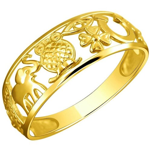 фото Эстет кольцо из жёлтого золота 01к0311617, размер 18