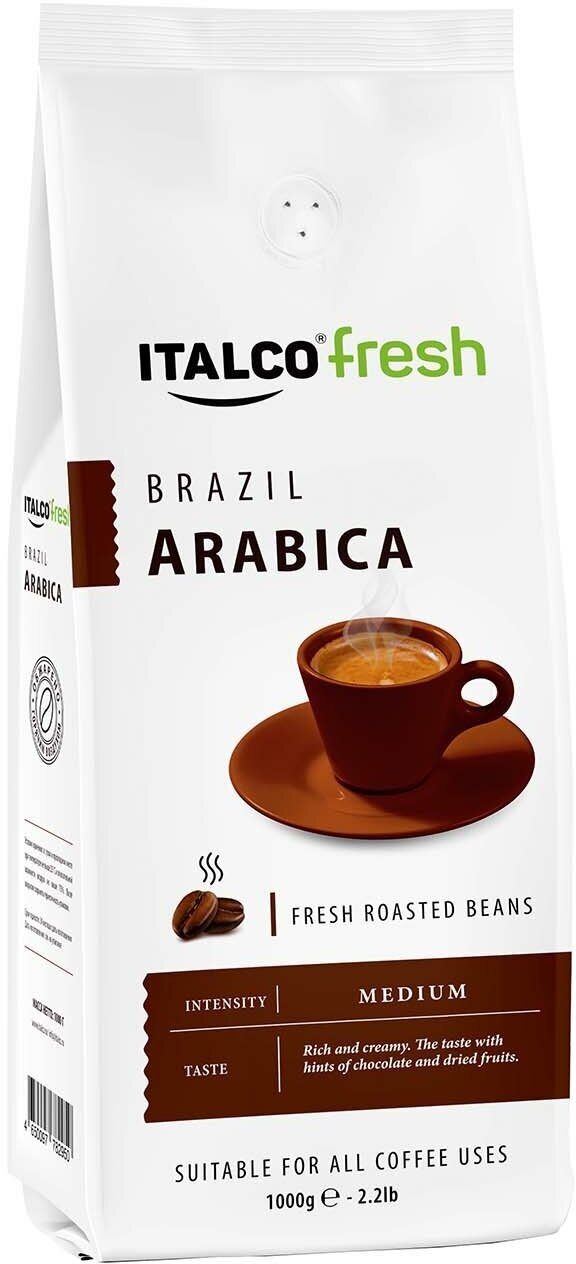 Кофе в зернах Italco Arabica Brazil,1000г