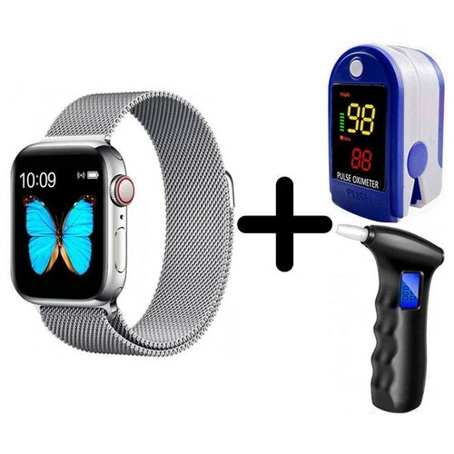 Умные часы BandRate Smart SX1818SSWB-SET6 с пульсометром и алкотестером мониторингом сна тонометром 697900₽