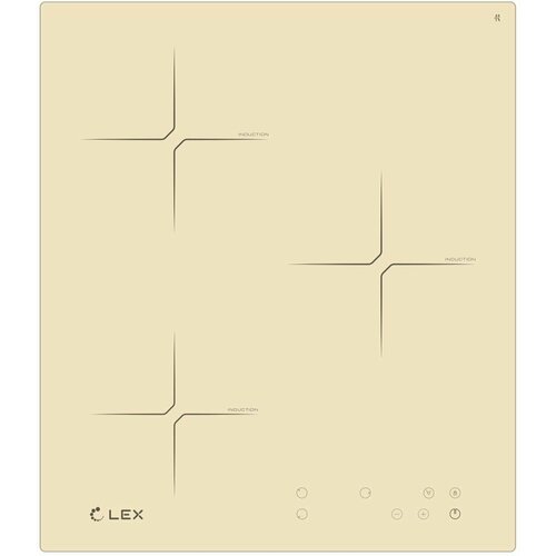 Индукционная варочная панель LEX EVI 430 IV бежевая 45 см защита от перегрева индикатор остаточного тепла кнопка блокировки панели таймер отключения 2799000₽