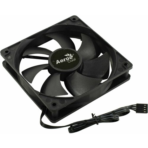 Вентилятор для корпуса 120x120 мм Aerocool Force 12 PWM Black (4пин, 120x120x25мм, 18.2-27.5дБ, 500-1500 об/мин)