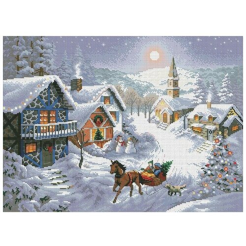 фото Белоснежка набор для вышивания зимнее раздолье 44,5 x 33 см (1386)