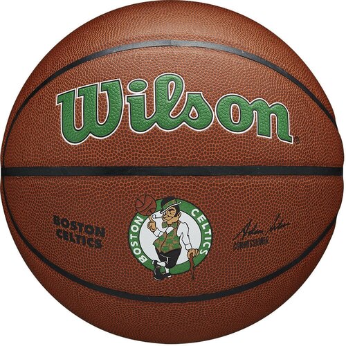 баскетбольный мяч wilson nba team tribute boston celtics wtb1300xbbos р 7 Мяч баск. WILSON NBA Boston Celtics, WTB3100XBBOS р.7, синт. кожа (композит), коричневый