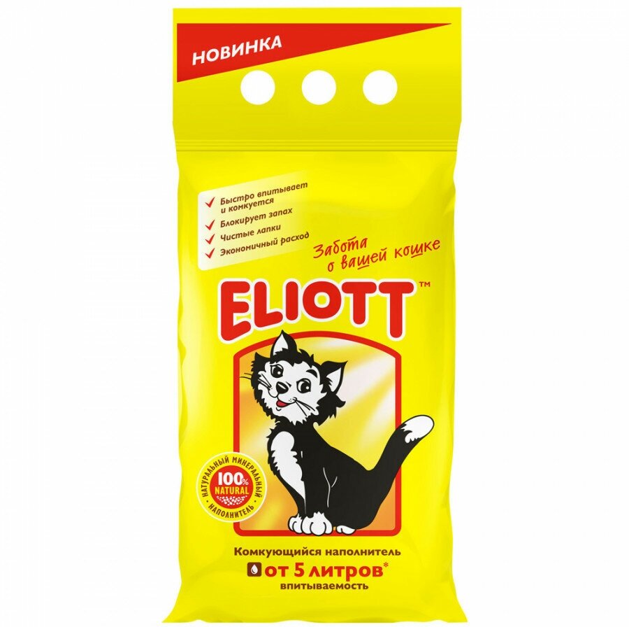 Наполнитель ELIOTT "Clumping" 2.5кг 5 л - фотография № 3