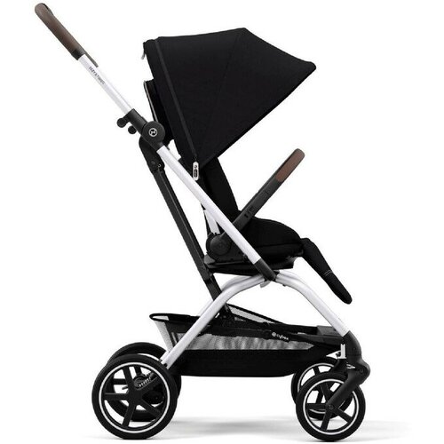 Cybex Easy S Twist+ 2 Коляска прогулочная, рама Silver, Moon Black с бампером