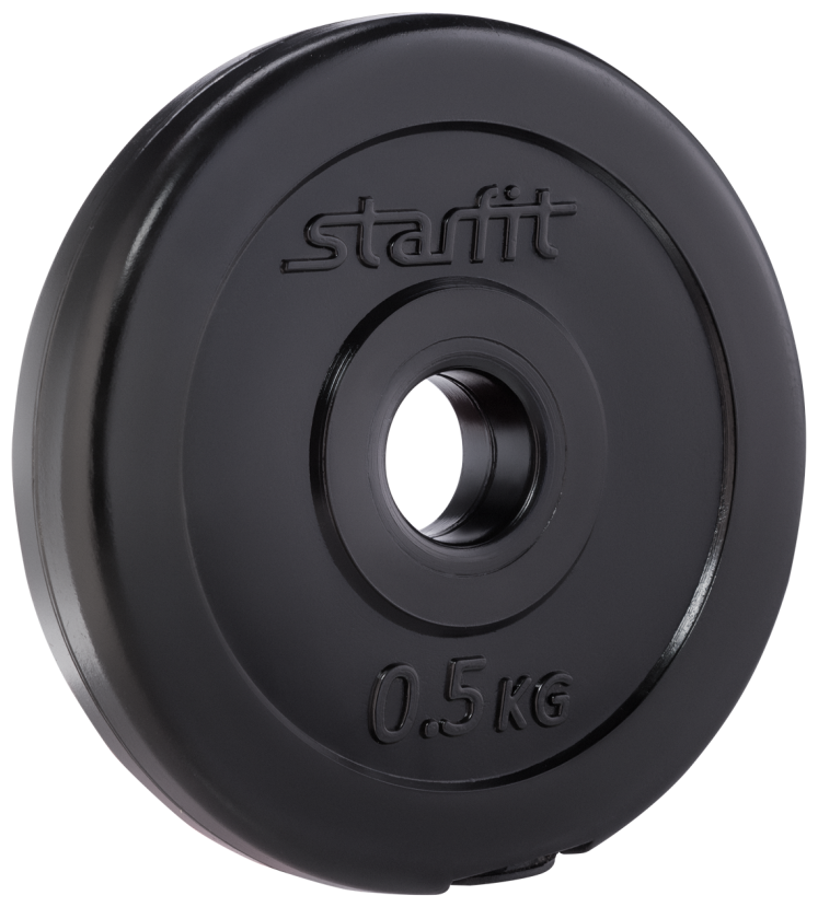 Диск пластиковый STARFIT BB-203 0,5 кг, d=26 мм, черный