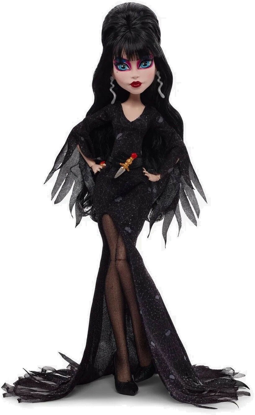 Кукла Эльвира Повелительница тьмы Monster high Skullector 2023, Skullector Doll Elvira, Mistress of the Dark HLP89
