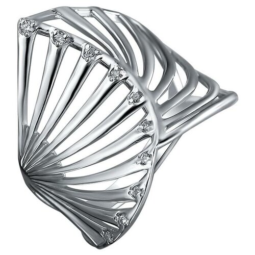 фото Эстет кольцо с фианитами из серебра н11к152623, размер 18.5