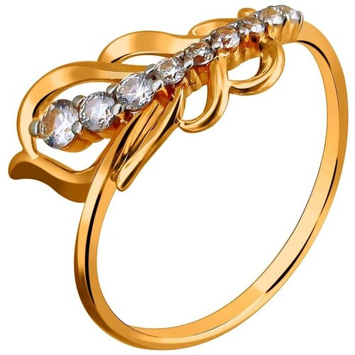 фото Эстет кольцо с 9 фианитами из красного золота 01к1111414р, размер 16.5