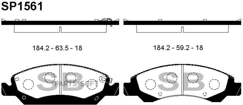 SANGSIN BRAKE SP1561 Колодки тормозные передние