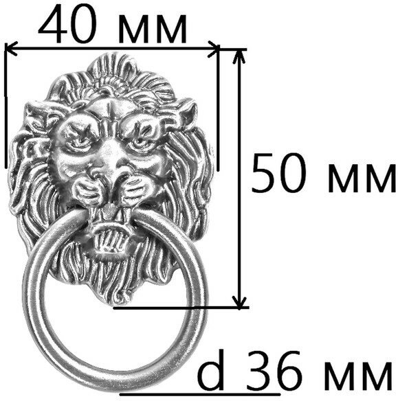 Ручка мебельная Lion, бронза - фотография № 10