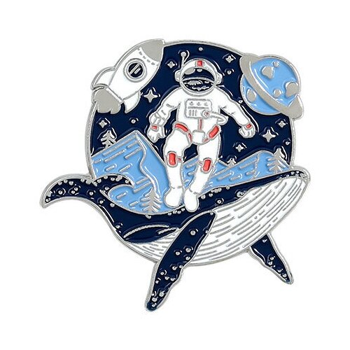 Значок Bag&You металлический "Космонавт на ките"