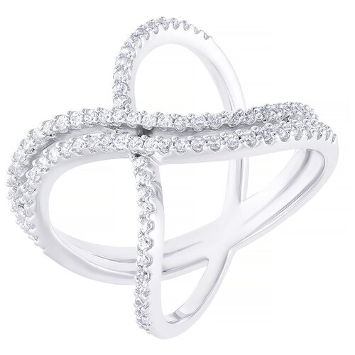 фото Element47 кольцо из серебра 925 пробы с кубическим цирконием dm1343r_ko_001_wg, размер 18