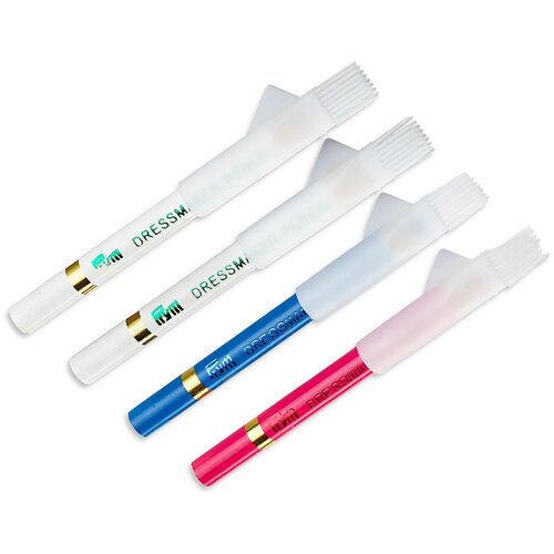 мел пудра для мелового карандаша цвет синий Prym Меловые карандаши со стирающей кисточкой белый/розовый/синий 11 см