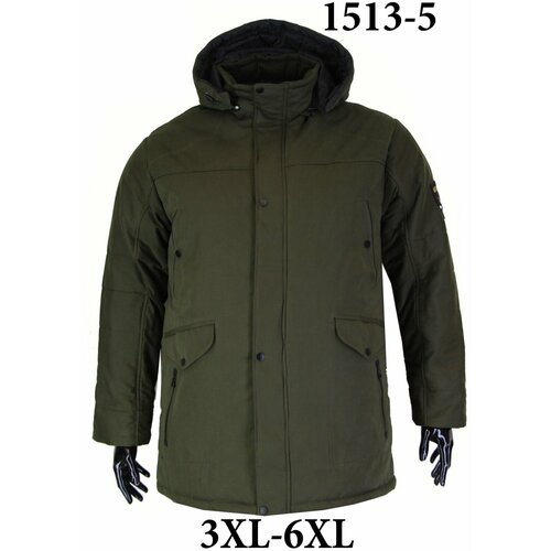 Ветровка GRAND CHIEF, размер 5XL(68), зеленый модная облегающая куртка fdfklak в корейском стиле средней длины с капюшоном женская зимняя куртка большого размера