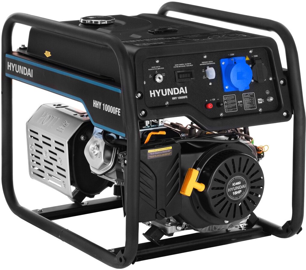 Бензиновый генератор Hyundai HHY 10000FE ( кВт 8, л. с 18)