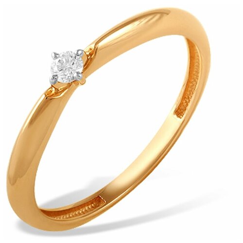 Кольцо АЙМИЛА, красное золото, 585 проба, бриллиант, размер 16 кольцо аймила красное золото 585 проба бриллиант размер 16 золотой