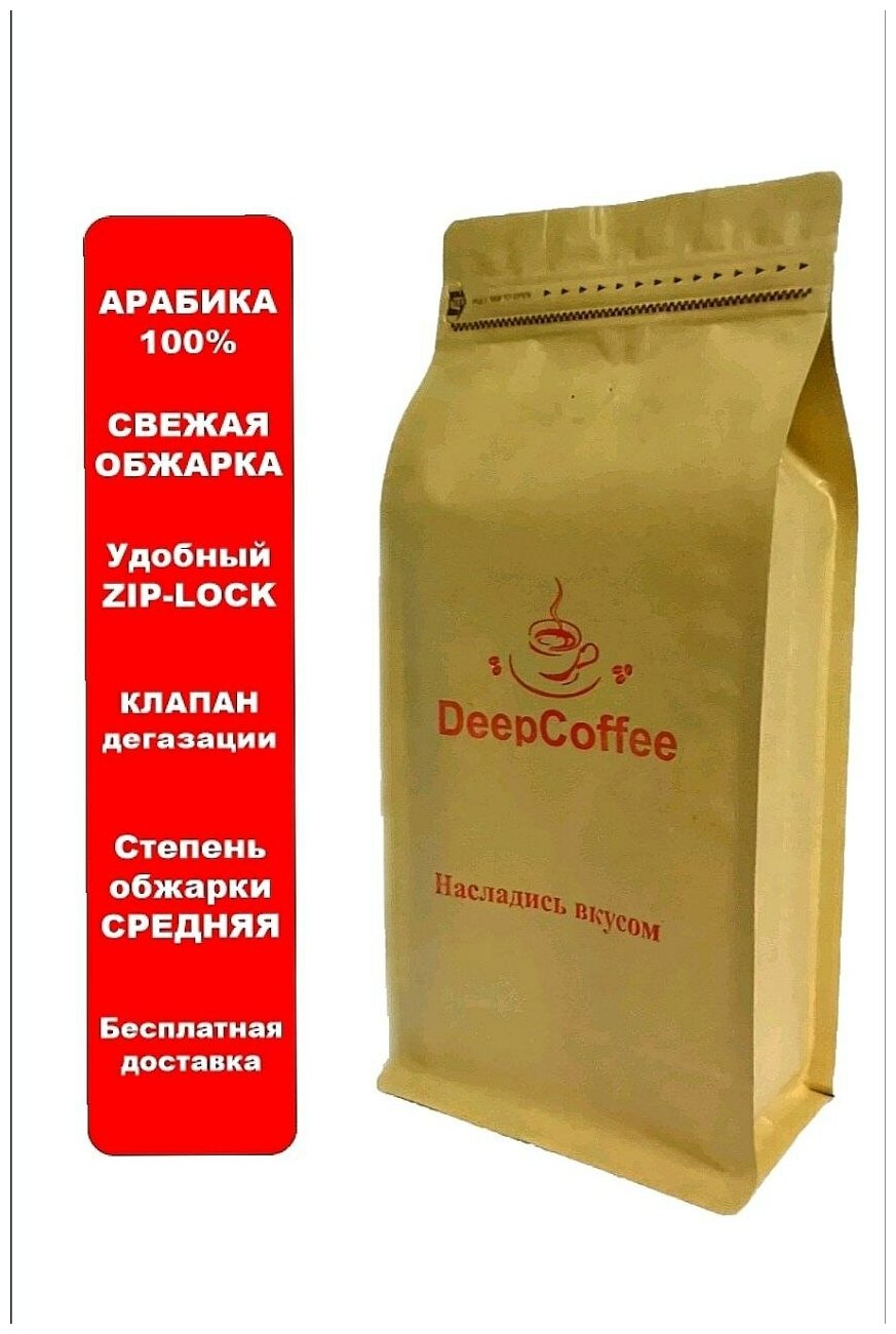 Кофе в зернах от производителя DeepCoffee (дипкофе) танзания MBINGA 1000 гр. - фотография № 2