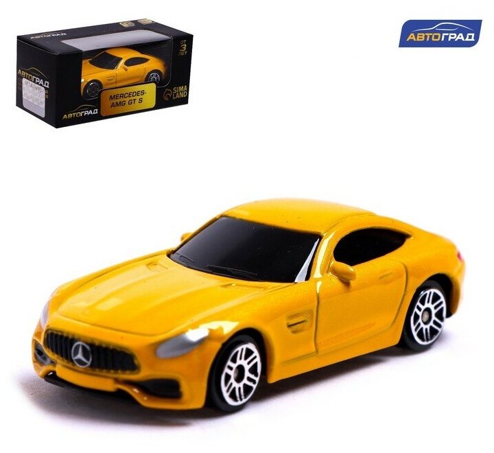 Машина металлическая MERCEDES-AMG GT S, 1:64, цвет жёлтый