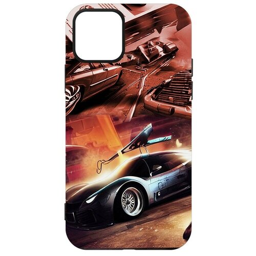 Чехол-накладка Krutoff Soft Case Автодинамика для iPhone 12 черный чехол накладка krutoff soft case автодинамика для iphone 15 pro черный