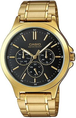 Наручные часы CASIO MTP-V300G-1A, золотой, черный