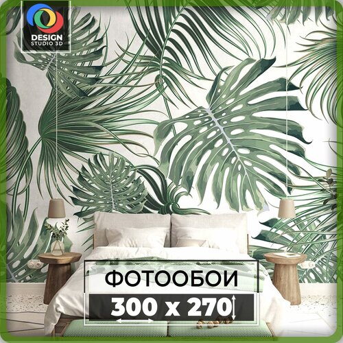 Фотообои Design Studio 3D листья пальмы 300х270