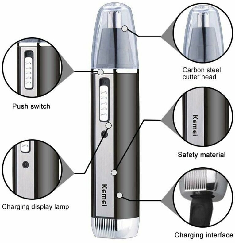 Триммер для бороды и усов 3 в 1 Kemei KM-6631 - фотография № 2